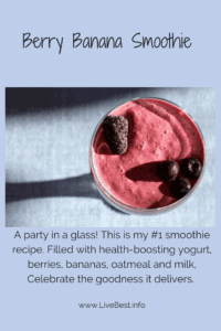Glass of Berry Banana Smoothie 