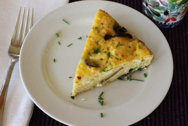 Mushroom Spinach Frittata | Frittata are great for breakfast and dinner! www.LiveBest.info