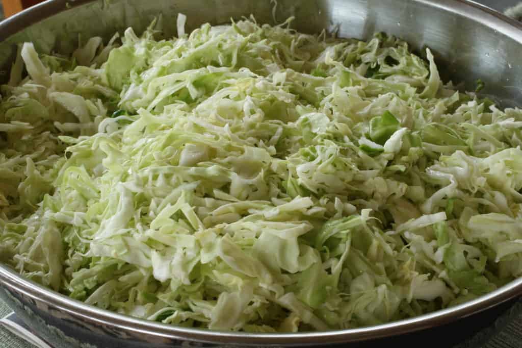 shredded cabbage