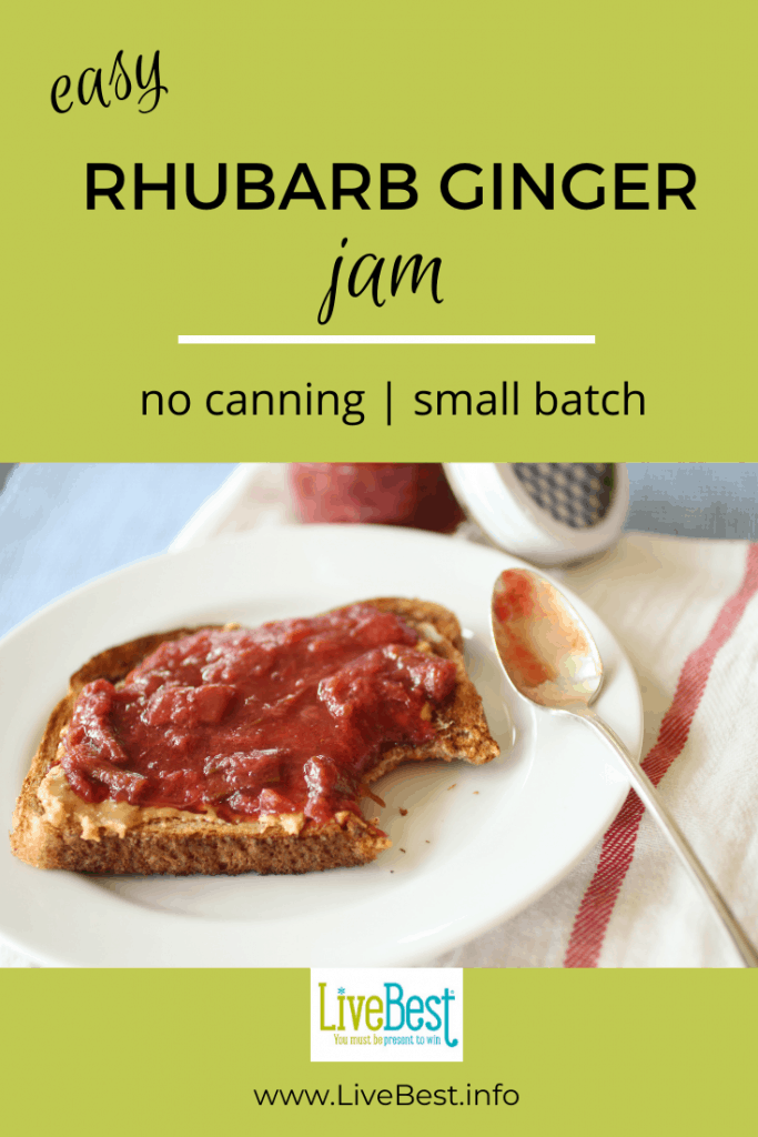 Rhubarb Ginger Jam spread on toast