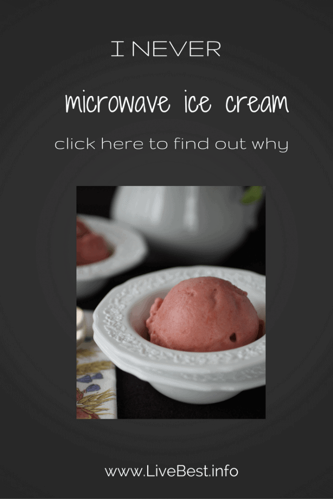 Ice cream and microwaves don't mix. here's why I never microwave ice cream - to avoid grainy texture. www.LiveBest.info
