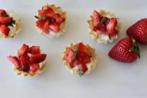 Strawberry Basil Yogurt Tarts