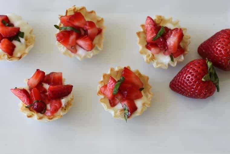 Strawberry Basil Tarts | These cool bites are the dessert you've been looking for. Easy and elegant! www.LiveBest.info