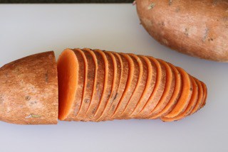 sliced sweet potatoes