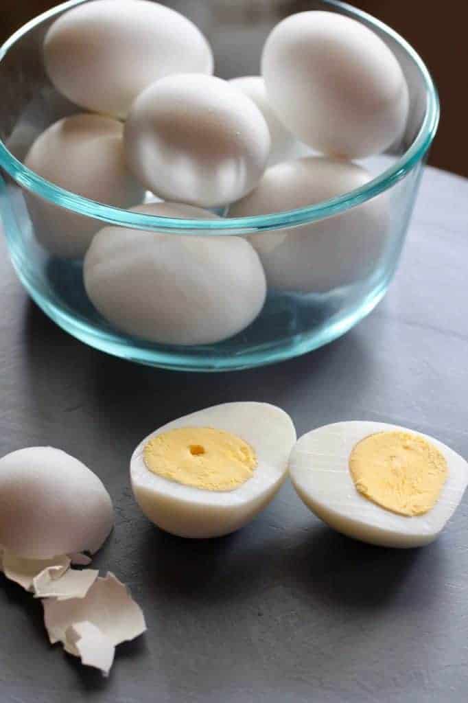 Hard cooked eggs