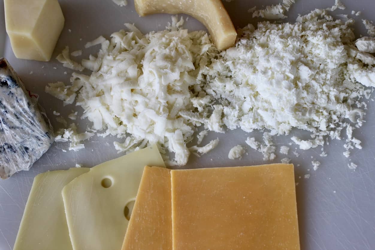 variety of cheeses