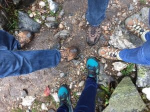 hikers footsteps