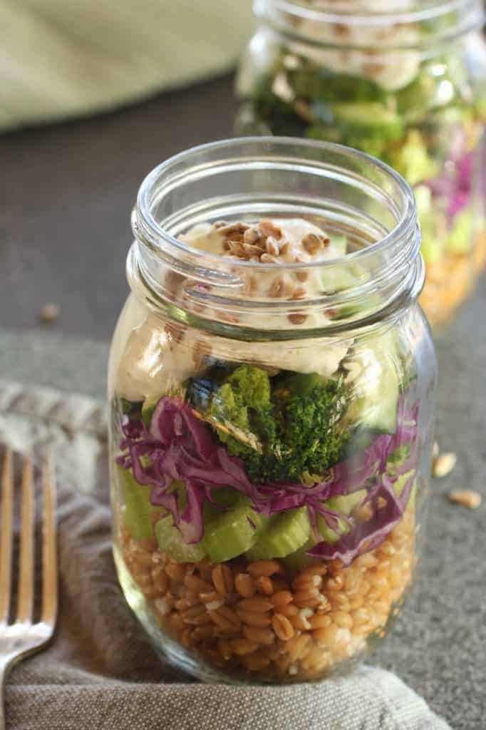 Layered Spelt Salad in a jar | 