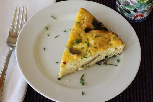 Asparagus Mushroom Frittata | An anytime meal, frittatas are a cook's friend; versatile recipe. Use what you have on hand to create something delish and nutrish! www.LiveBest.info