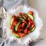 Strawberry Cucumber Salad | Just a sprinkle of sesame seeds take this salad from simple to superb! www.LiveBest.info