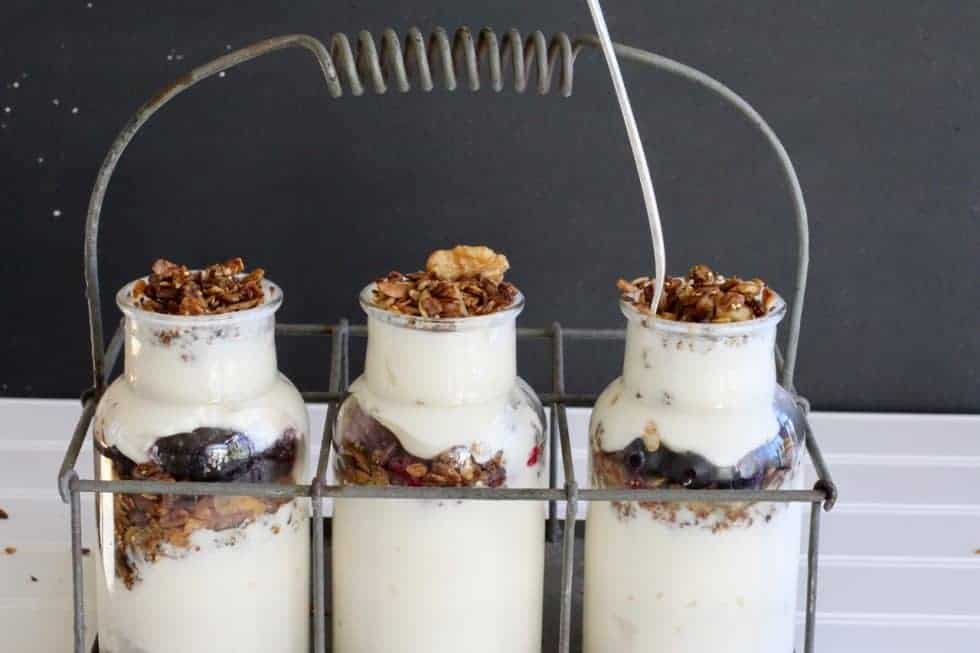 Homemade yogurt parfait with Pumpkin Spice Seedy Granola