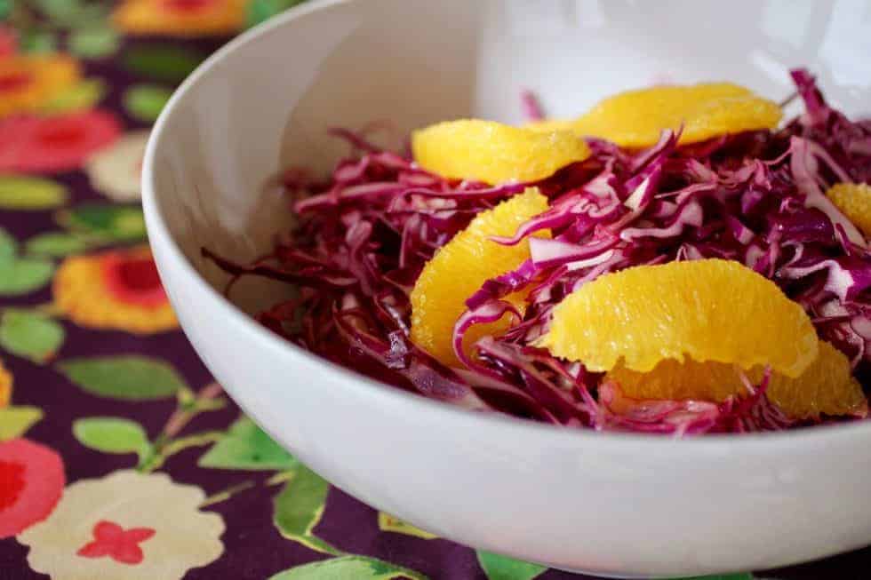 Orange Cabbage Slaw | Cabbage is sweeter the sooner you use it, but it’s heartiness makes it last much longer than most lettuce and salad greens, giving you more time to use it. www.LiveBest.info