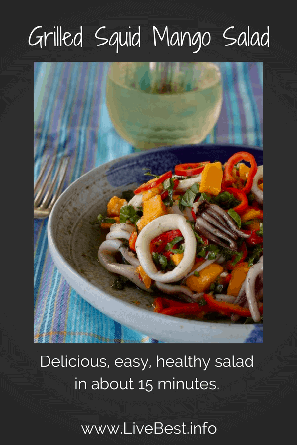 Grilled Squid mango Salad