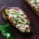 photo of tuna piccata toast