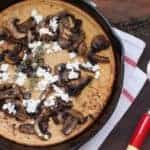 photo image of mushroom goat cheese dutch baby