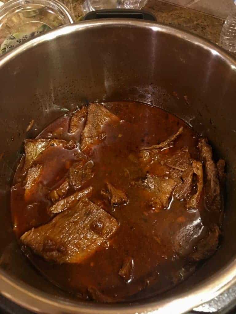 Instant pot filled with Korean Beef