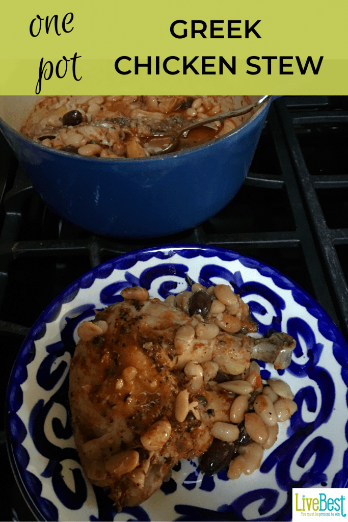 Baked Greek Chicken Stew on a plate