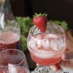 Strawberry Rhubarb mocktail glass