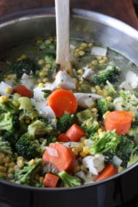 pot of Chicken Vegetable Soup