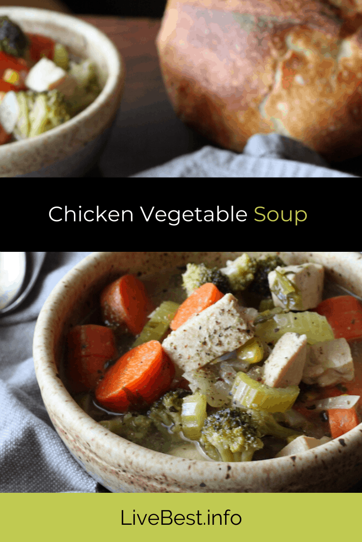 bowl of chicken vegetable soup