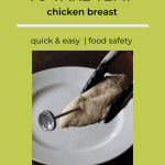 food thermometer in chicken breast